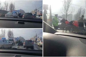 FOTO, VIDEO: ACCIDENT pe trecerea de pietoni, în Alba Iulia. Victima a fost transportată la spital