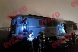 EXPLOZIE şi INCENDIU, în gara CERNAVODĂ, la LOCOMOTIVA unui marfar
