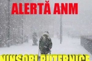 AVERTISMENT METEO! Reîncepe NINSOAREA. Stratul de zăpadă va ajunge la 16 cm