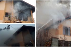 Bărbat rănit după ce casa i-a fost cuprinsă de flăcări, în Săcălaz
