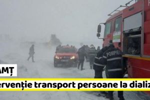 Neamţ: Intervenţie pentru 2 persoane care trebuie transportate la dializă