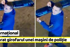 Internaţional: A furat girofarul unei maşini de poliţie