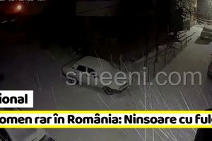 Naţional: Fenomen rar în România: Ninsoare cu fulgere şi tunete (VIDEO)