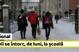 Naţional: Elevii se întorc, de luni, la şcoală! Când e următoarea vacanţă
