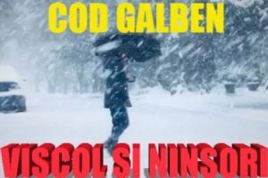 METEO. URGIA loveşte ROMÂNIA. Cod GALBEN de VISCOL şi NINSORI
