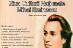 Biblioteca Judeţeană „Alexandru şi Aristia Aman” organizează marţi, 15.01.2019,  expoziţia de carte cu titlul „Ziua Culturii Naţionale – Mihai Eminescu”