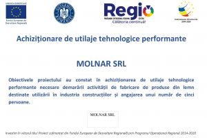 Achizitionare de utilaje tehnologice performante