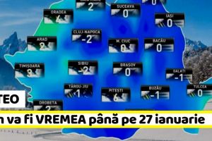 Meteo: Cum va fi VREMEA până pe 27 ianuarie. Valori termice cu fluctuaţii