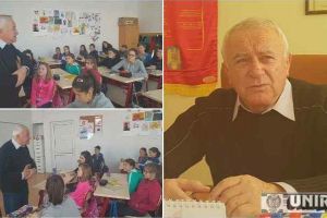 FOTO, VIDEO: Cornel Nistea, Preşedintele filialei Alba-Hunedoara a Uniunii Scriitorilor din România, dialog cu elevii Școlii Genelare nr. 6 din Alba Iulia, de Ziua Culturii Naţionale