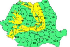Codul galben de ninsori şi vânt se menţine până la ora 20:00!