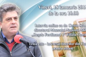 Interviu online cu dr. Costin Scurtu, directorul Muzeului National Militar Regele Ferdinand 1“ Filiala Constanta. Tema este - interesul tinerilor din Constanta pentru istorie