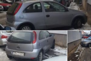 FOTO / ȘTIREA TA Parcare ”de bizon” sau cum să blochezi trotuarul cu maşina