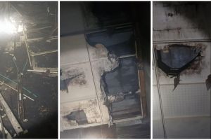 Incendiu provocat de oamenii străzii, la fostul Cinema Dacia