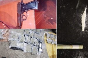 FOTO/VIDEO. Operaţiune DIICOT în nord-vestul ţării. Bărbaţi prinşi cu arme, cannabis şi cocaină