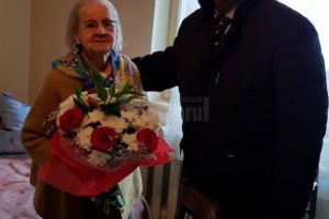 Cel mai vârstnic „Cetăţean de onoare” al Sucevei, vizitat de primarul Ion Lungu