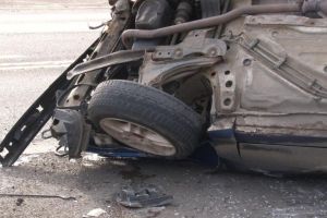 Tânăr răsturnat cu maşina în şanţ la Poplaca