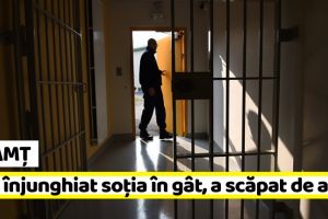 Neamţ: A scăpat de arest după ce şi-a înjunghiat soţia cu un cuţit în gât