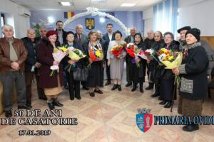 Comunicat de presa: Zece cupluri din Ovidiu care au implinit jumatate de secol de casatorie, premiate