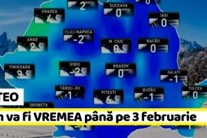 Meteo: Cum va fi VREMEA până pe 3 februarie. Precipitaţii mixte însemnate cantitativ