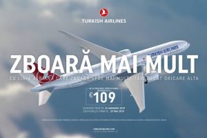 Compania Turkish Airlines vine cu o promotie noua pentru cei care doresc sa ajunga de la Constanta la Istanbul
