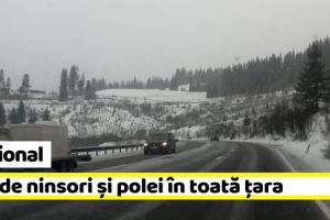 Naţional: Val de ninsori şi polei în toată ţara, până mâine după-amiază. Vezi recomandările drumarilor