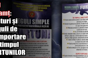 ISU Neamţ: Sfaturi şi reguli de comportare pe timpul furtunilor