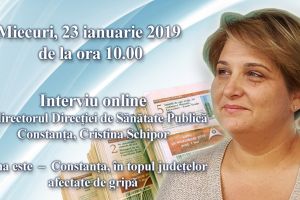 Interviu online cu directorul Directiei de Sanatate Publica Constanta, Cristina Schipor: Tema este –  Constanta, in topul judetelor afectate de gripa 