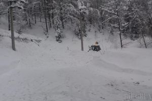 O nouă avalanşă pe DN 75, în zona Vârtop (FOTO)