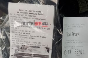 FOTO. Un sătmărean a fost amendat, deşi avea tichet de parcare