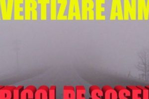 METEO. Avertizare ANM Cod GALBEN. Pericol pe şosele!