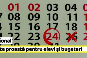 Naţional: Veste proastă pentru elevi şi bugetari: vineri nu este zi liberă