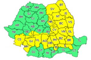 Cod galben de ploi, ninsori şi polei în Moldova, până vineri