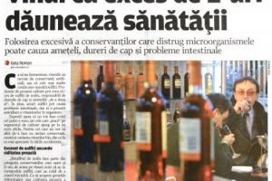 Vinul cu conservanţi te poate băga în boală!