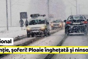 Naţional: Atenţie, şoferi! Ploaie îngheţată şi ninsori în Moldova. Cum se circulă pe drumurile naţionale