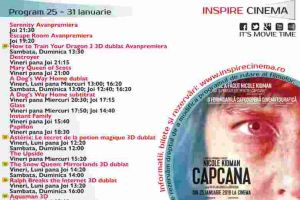 Program Cinema Inspire Alba Mall. Ce filme vor rula în perioada 25-31 ianuarie 2019