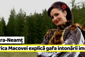 Piatra-Neamţ: Viorica Macovei explică gafa intonării imnului