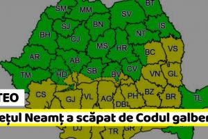 METEO: Judeţul Neamţ a scăpat de Codul galben. O nouă avertizare meteo