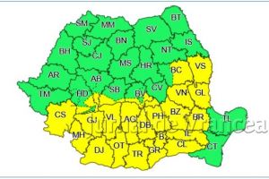 ULTIMĂ ORĂ: Meteorologii au prelungit avertizarea de vreme rea pentru mai multe judeţe din ţară