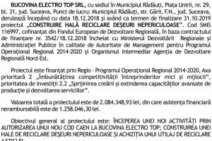 ANUNŢ DE LANSARE A PROIECTULUI