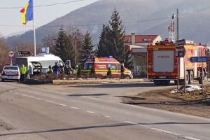 VIDEO Accident pe DN10, la intrarea în Teliu