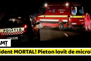 NEAMȚ: Accident mortal. Pieton lovit de un microbuz