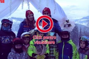 Cununie civilă pe pârtia de schi din Vatra Dornei; primarul Boncheş a venit pe schiuri