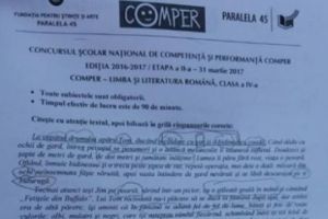 Emoţii MARI pentru elevi şi părinţi. Azi are locul examenul COMPER 2019 la Limba şi Literatura Română. SUBIECTE CONCURS