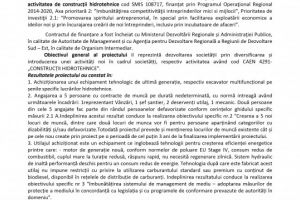 Anunt de presa: Dezvoltarea THC TRUST HIDROTEHNICA SRL prin diversificarea activitatii si prin achizitia unor utilaje performante necesare in activitatea de constructii hidrotehnice 
