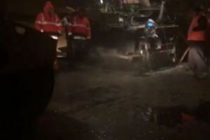 Asfaltare pe ninsoare cu girul Inspectoratului în Construcţii