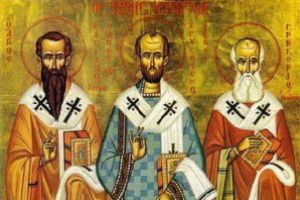 Sfinţii Trei Ierarhi, Vasile cel Mare, Grigore Teologul, Ioan Gură de Aur
