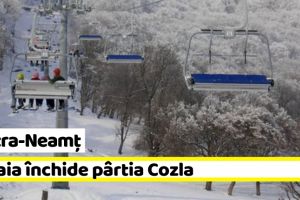Piatra-Neamţ: Pârtia Cozla va fi închisă astăzi, 31 ianuarie, din cauza ploilor