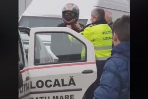 VIDEO. Teribilist încătuşat după un raliu cu ATV-ul în centrul Sătmarului