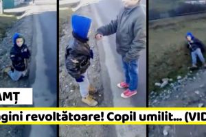 NEAMȚ: Imagini revoltătoare în Neamţ! Copil umilit şi aruncat în şanţ (VIDEO)