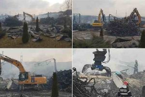 FOTO, VIDEO| Incendiul de la SOLINA Alba Iulia: Continuă intervenţia pompierilor pentru lichidarea focarelor ascunse. Utilaje grele au început operaţiunea de decopertare. Primele rezultate, la sfârşitul săptămânii viitoare